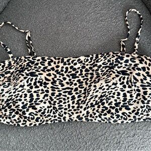 Leopard Print Bikini Top